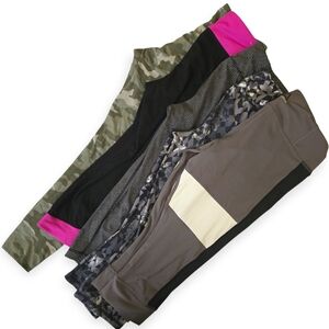 Reebok Women's Leggings - Camouflage, Black, Pink, Gray